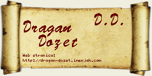 Dragan Dozet vizit kartica